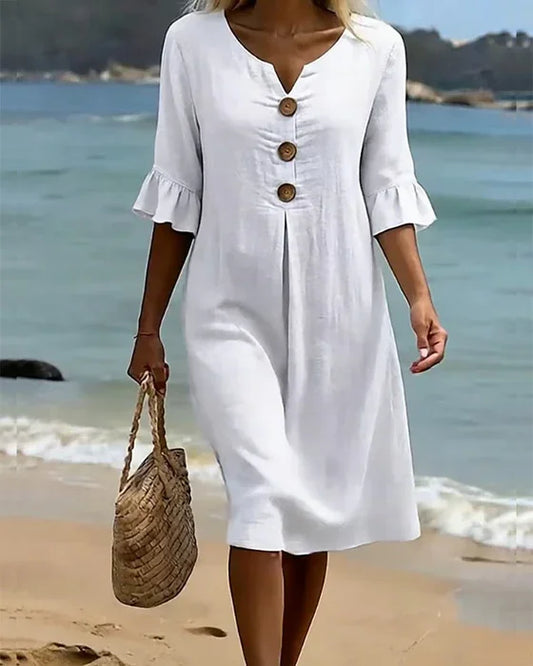 Clara | Vestido Ligero con Manga Abullonada