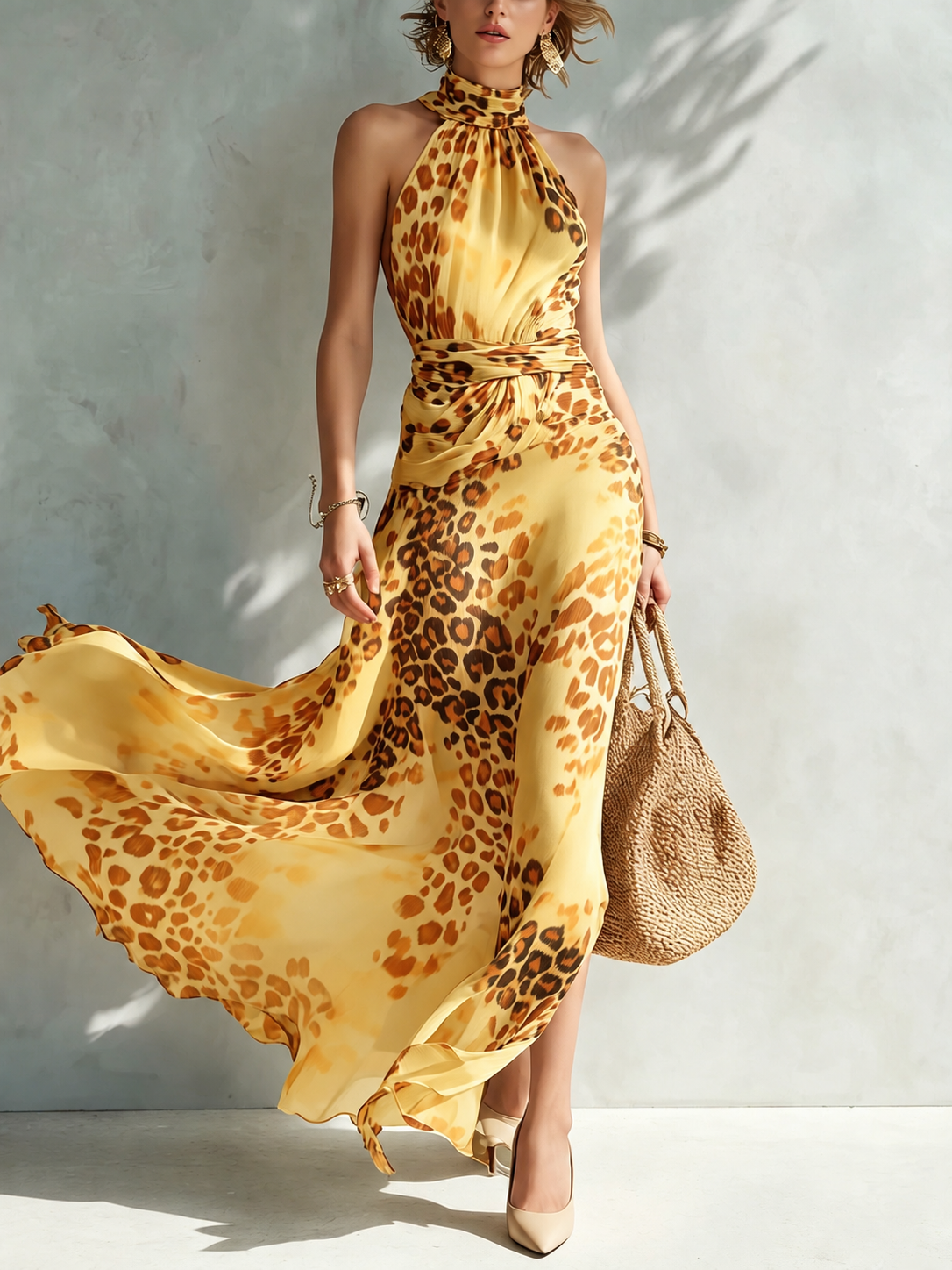 Daniela | Vestido Maxi Estampado Animal