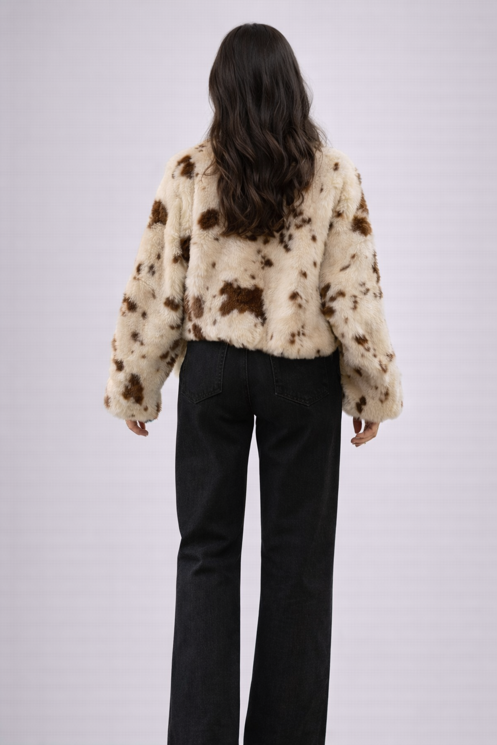 Thalía | Chaqueta bomber corta sintético con exclusivo manchado