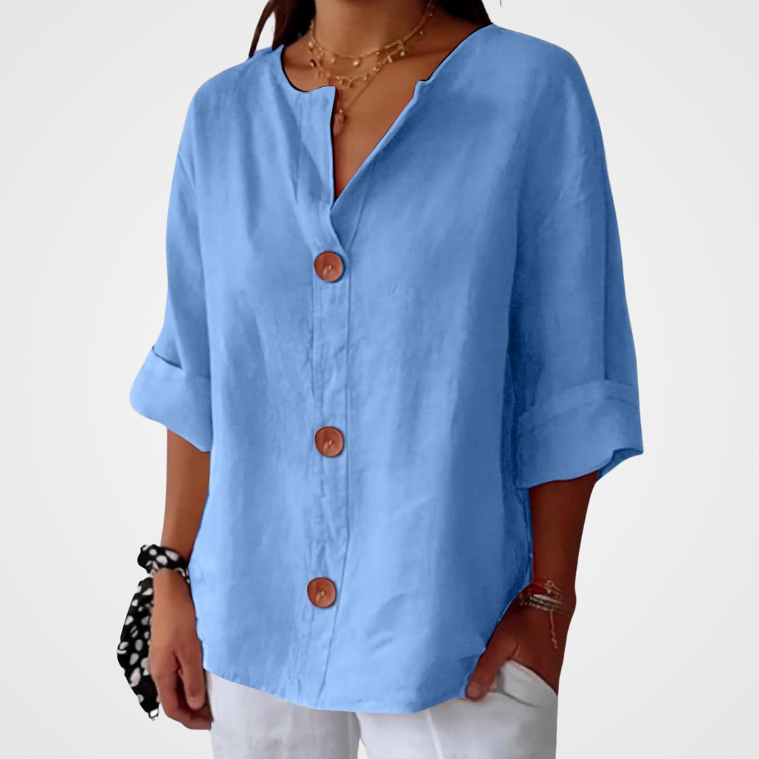 Soledad | Blusa de Lino Suelta Verano