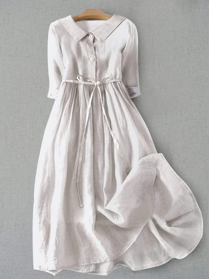 Mercedes | Vestido de verano con cordones en la cintura