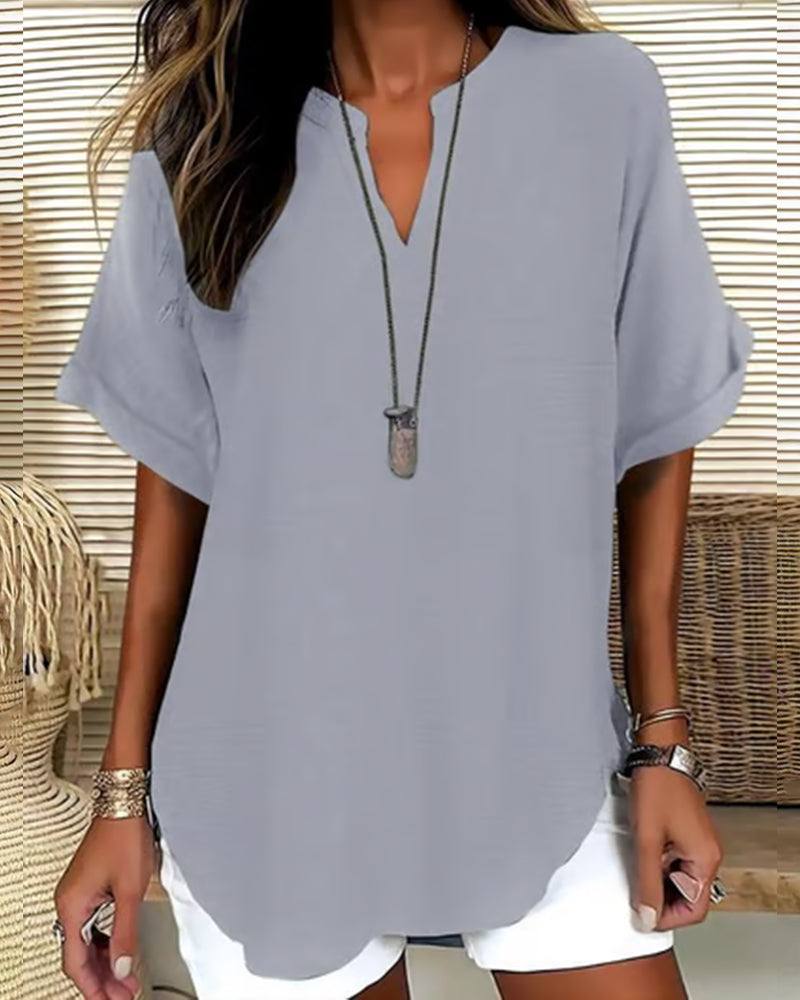 Mercedes | Blusa Casual de Cuello en V