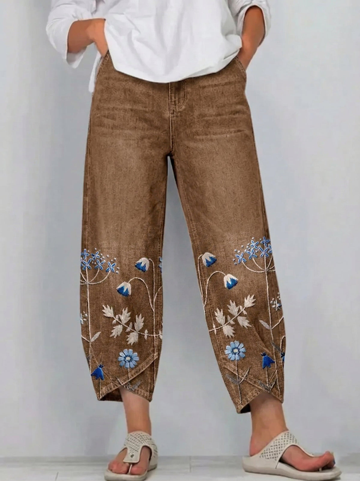 Carmen - Pantalón de Verano con Bordado Artesanal