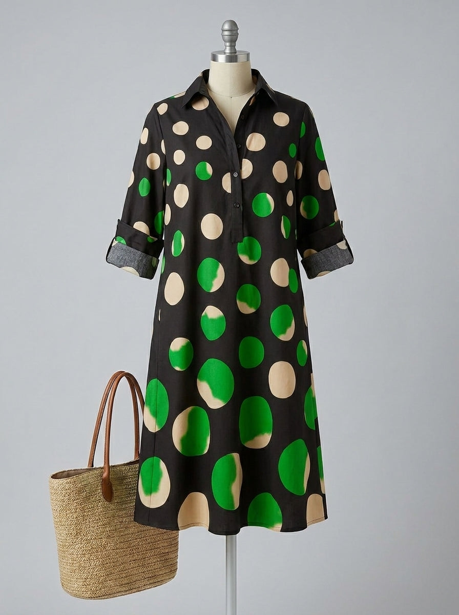 Loretta | Vestido midi Elegante con Lunares