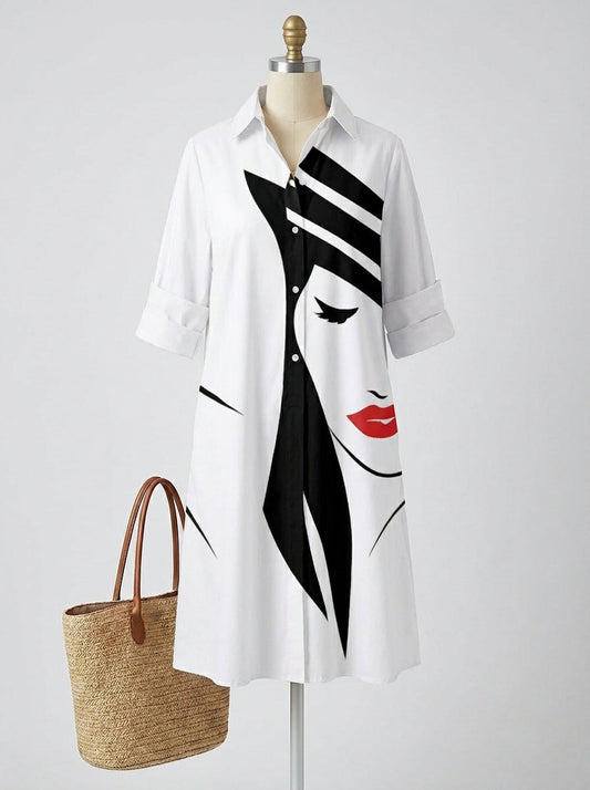 Eva | Vestido Midi con Estampado Elegante