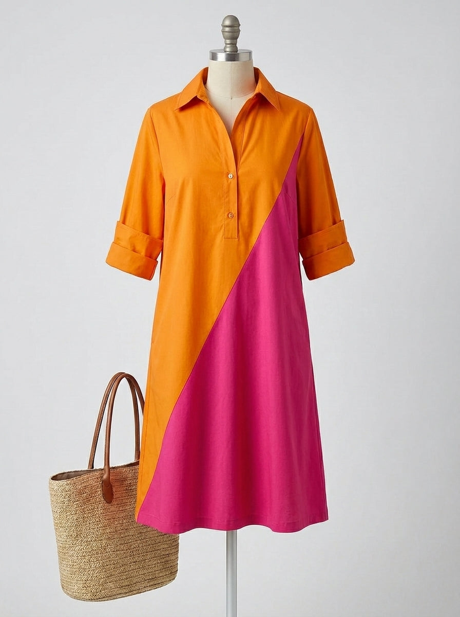 Sabrina | Vestido Midi Bicolor