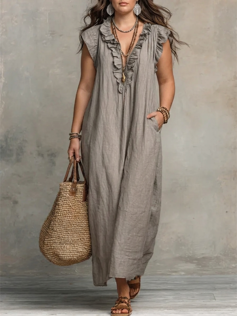 Claudia | Vestido Maxi Elegante sin Mangas