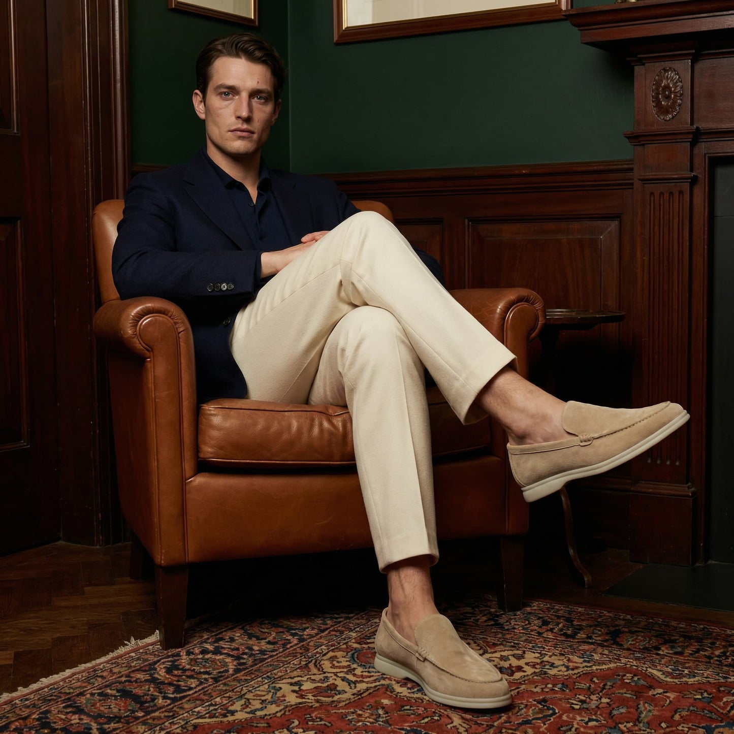 Fernando | Mocasín de Ante Hombre