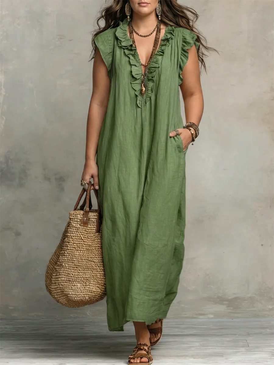 Claudia | Vestido Maxi Elegante sin Mangas