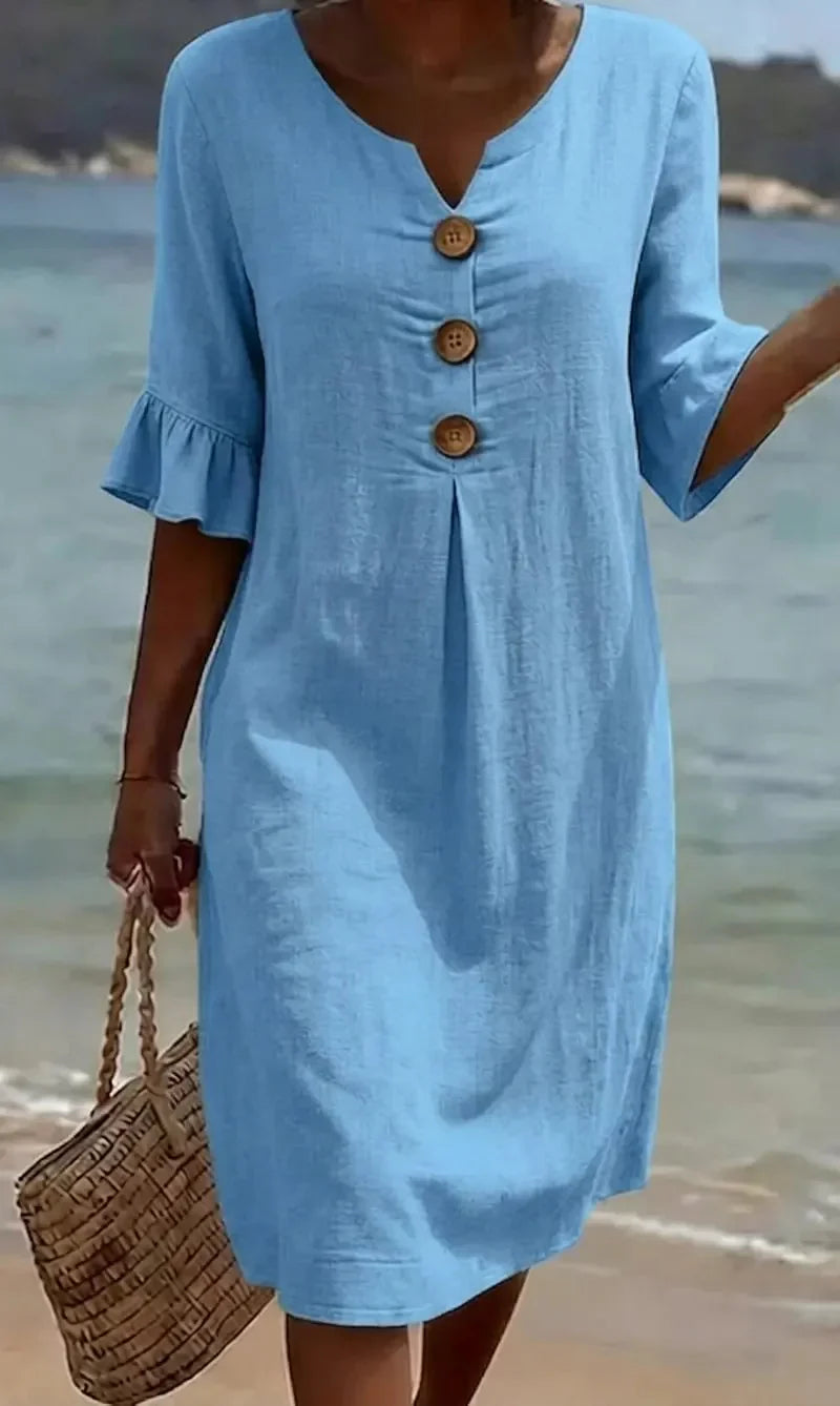 Clara | Vestido Ligero con Manga Abullonada