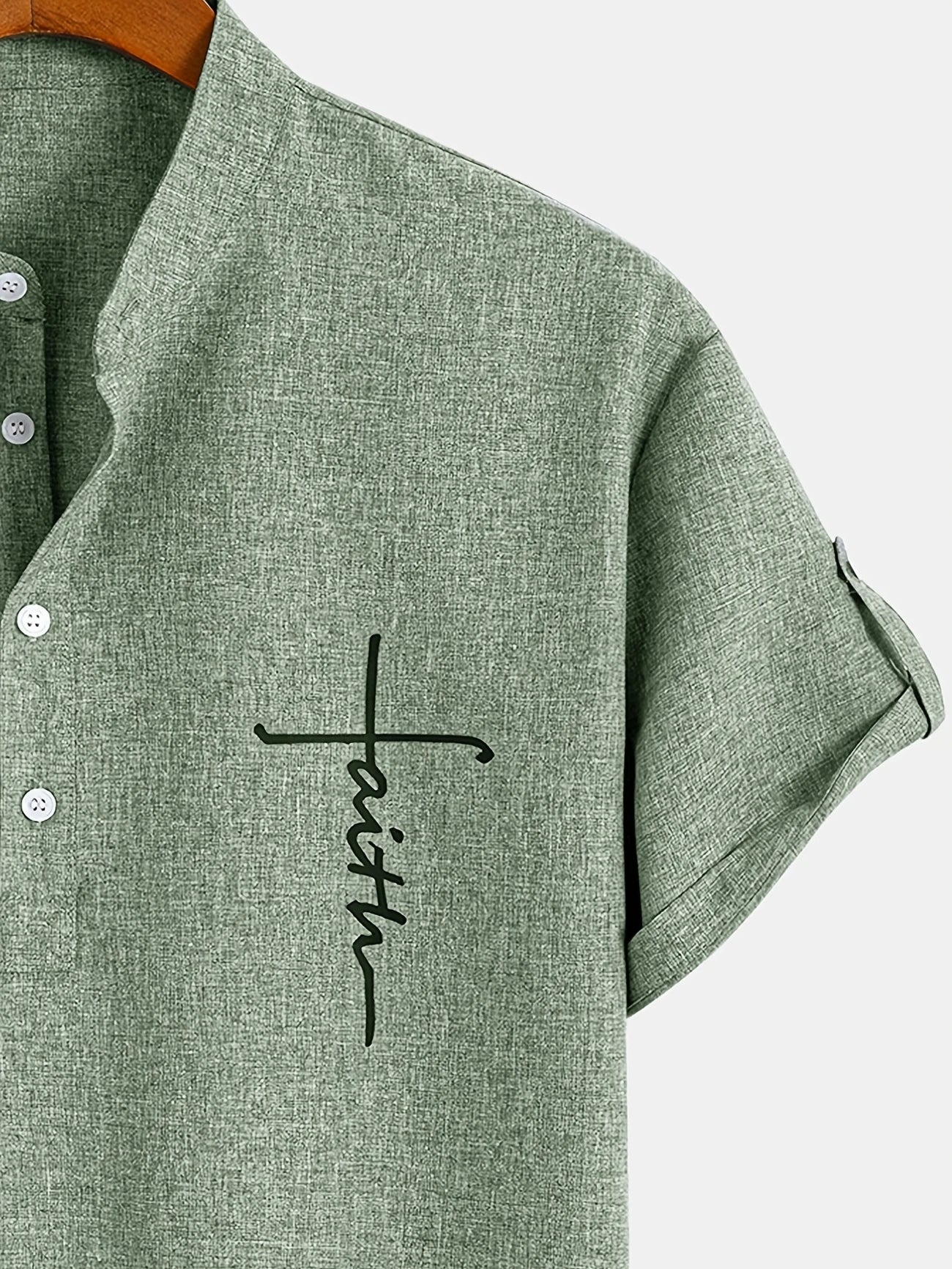 Jesús | Camisa Elegante Cuello Mao