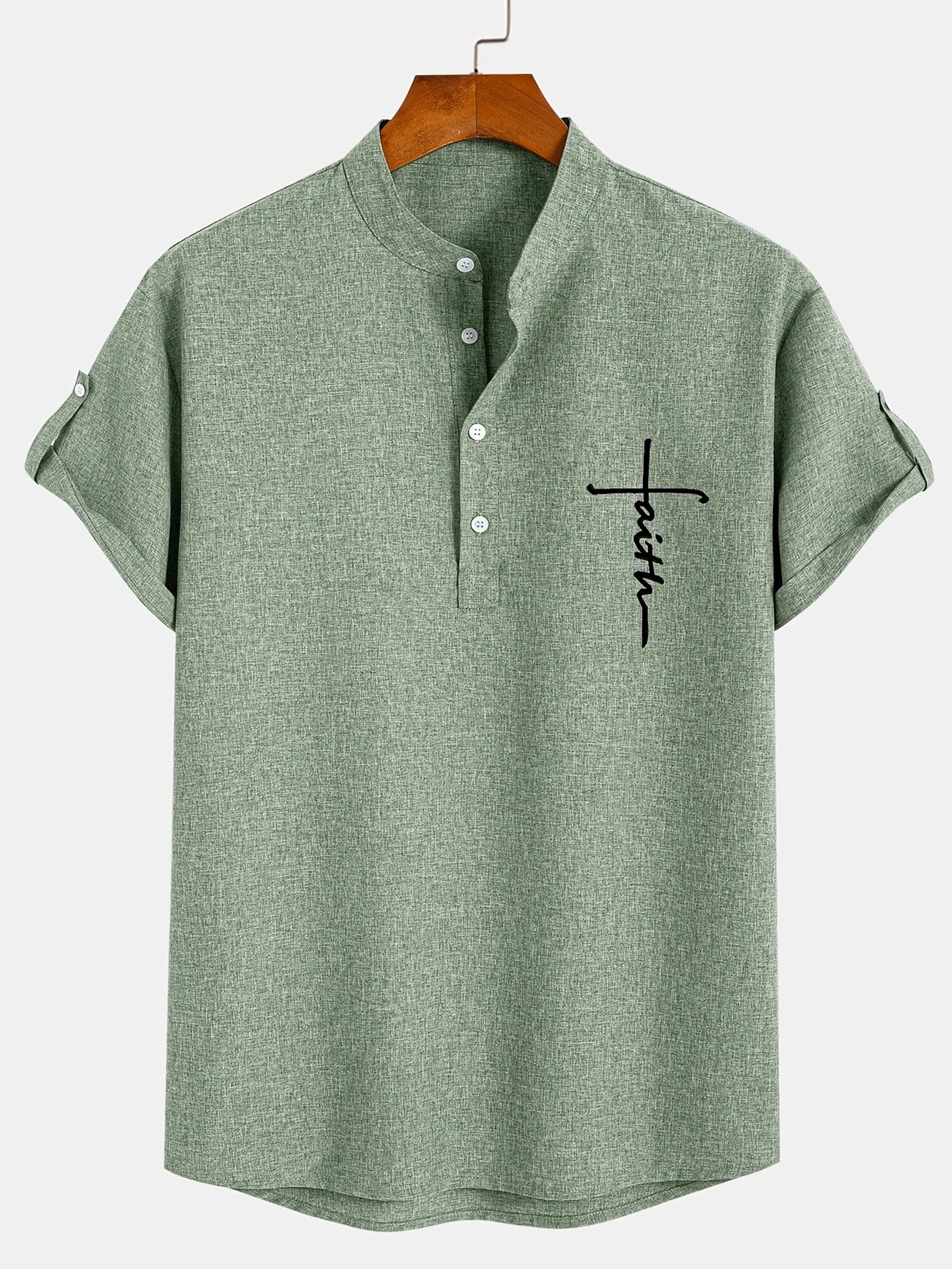 Jesús | Camisa Elegante Cuello Mao