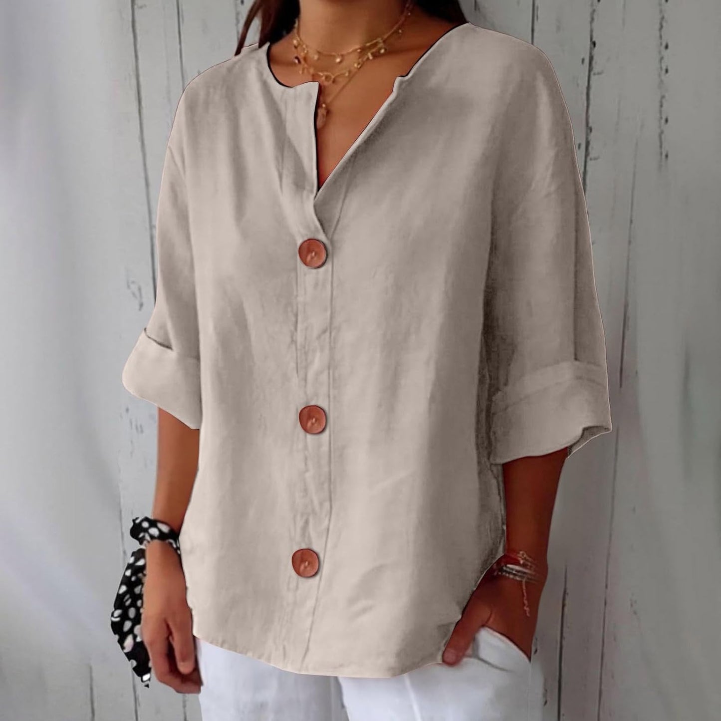 Soledad | Blusa de Lino Suelta Verano