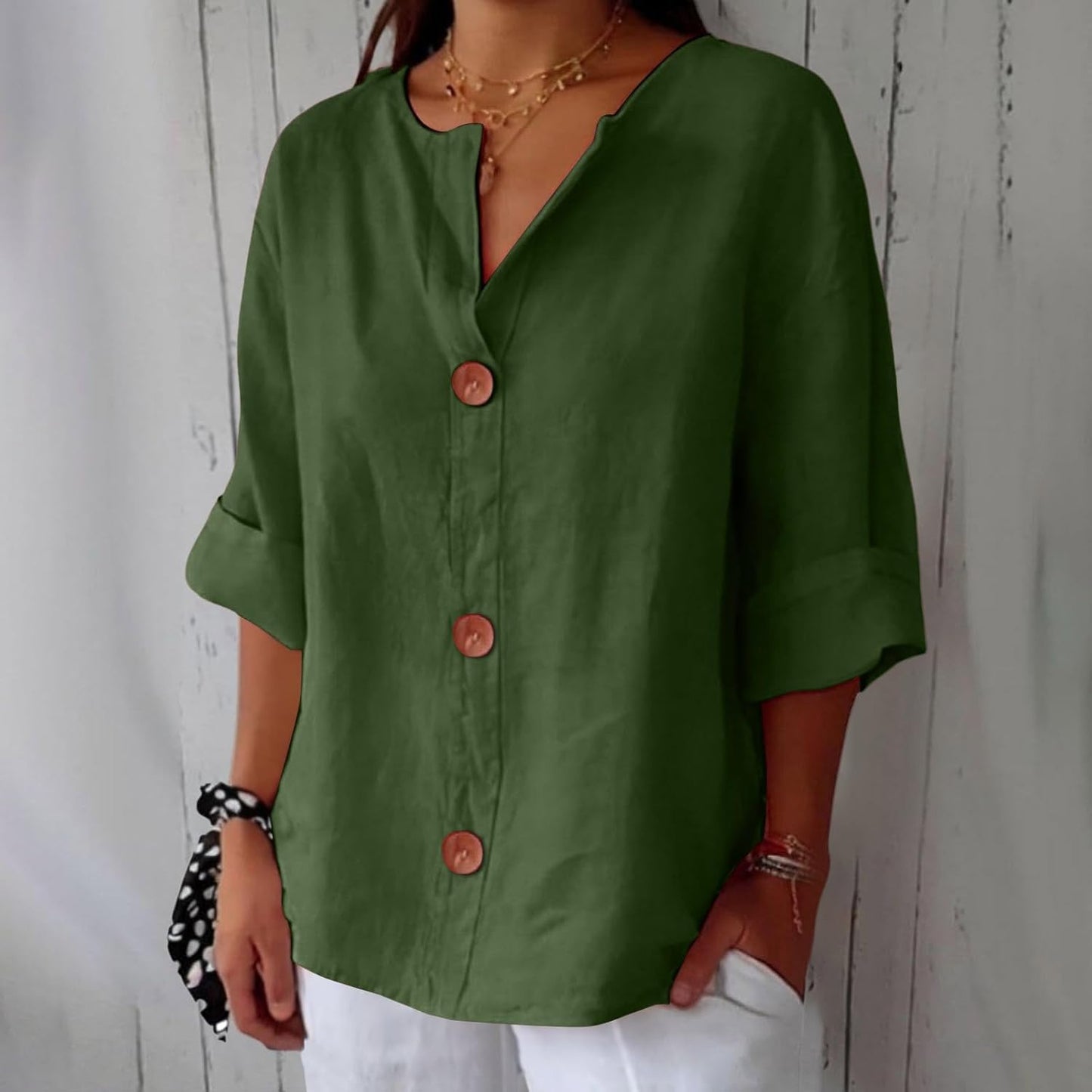 Soledad | Blusa de Lino Suelta Verano