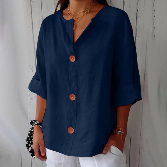 Soledad | Blusa de Lino Suelta Verano