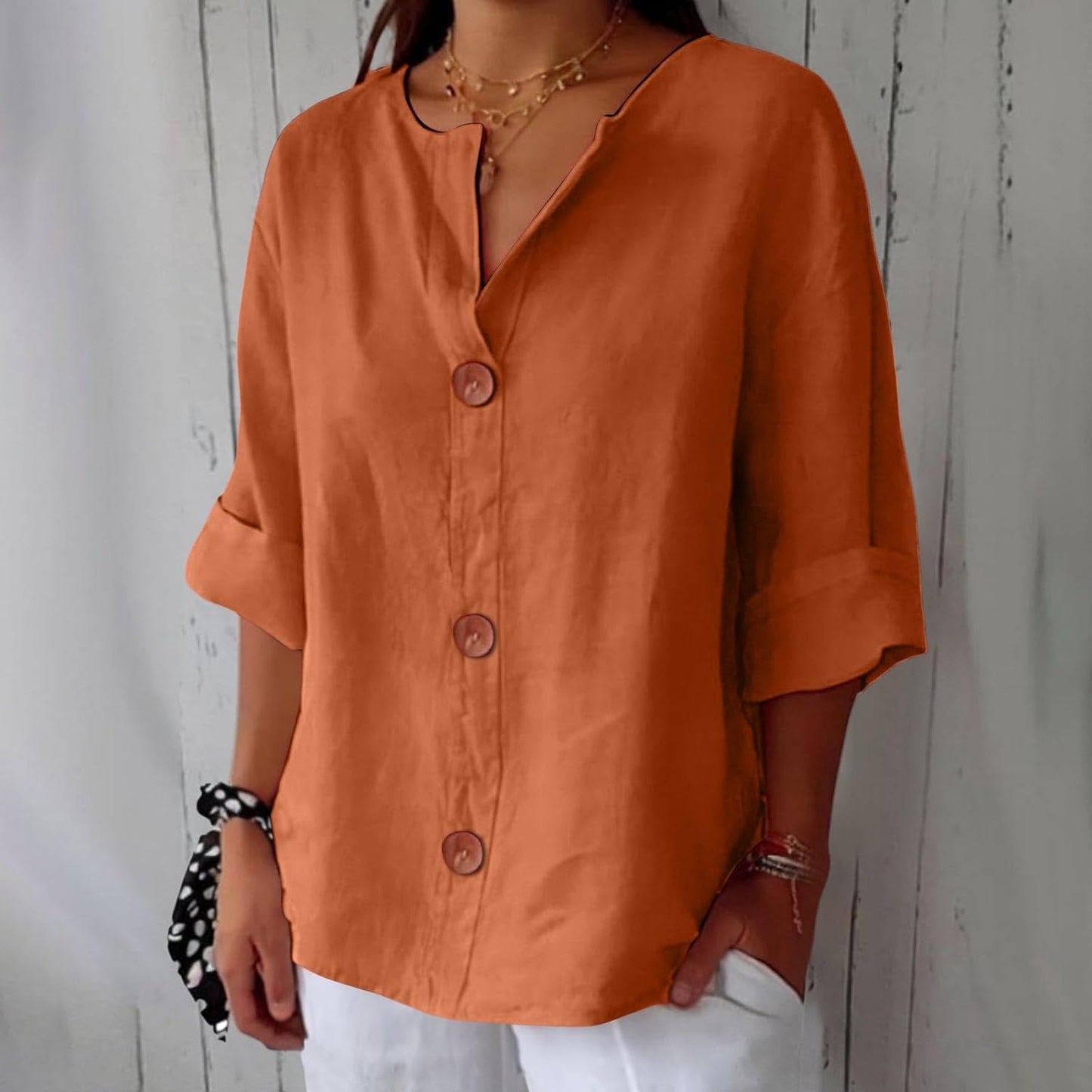 Soledad | Blusa de Lino Suelta Verano