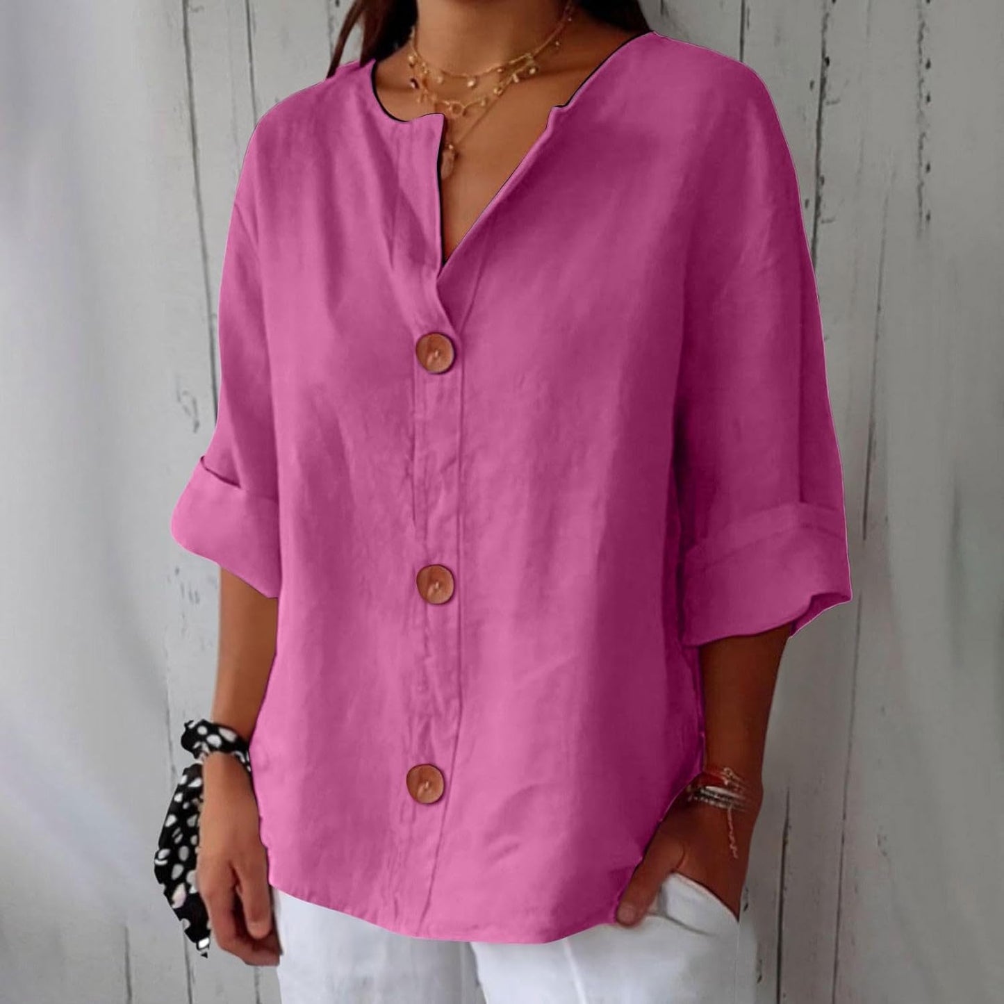 Soledad | Blusa de Lino Suelta Verano
