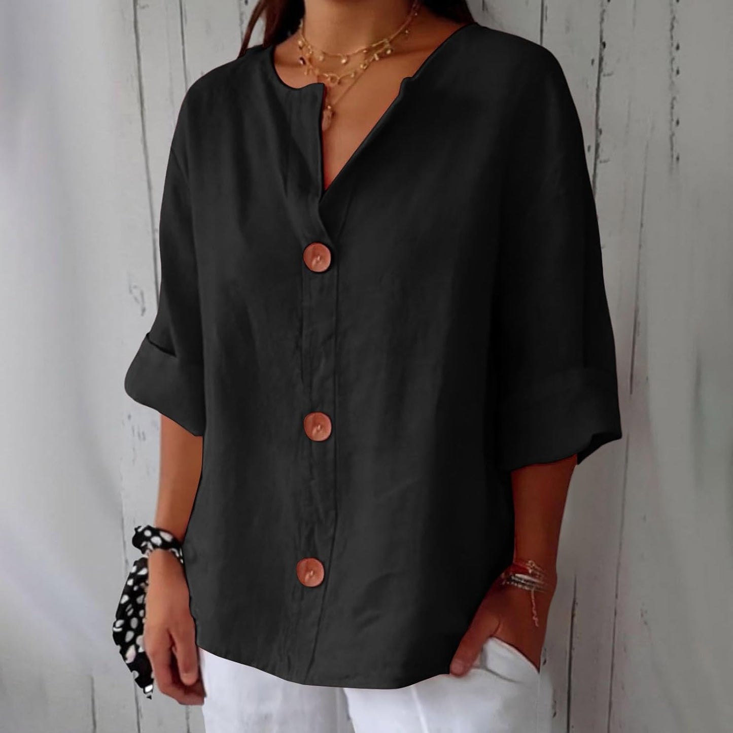 Soledad | Blusa de Lino Suelta Verano