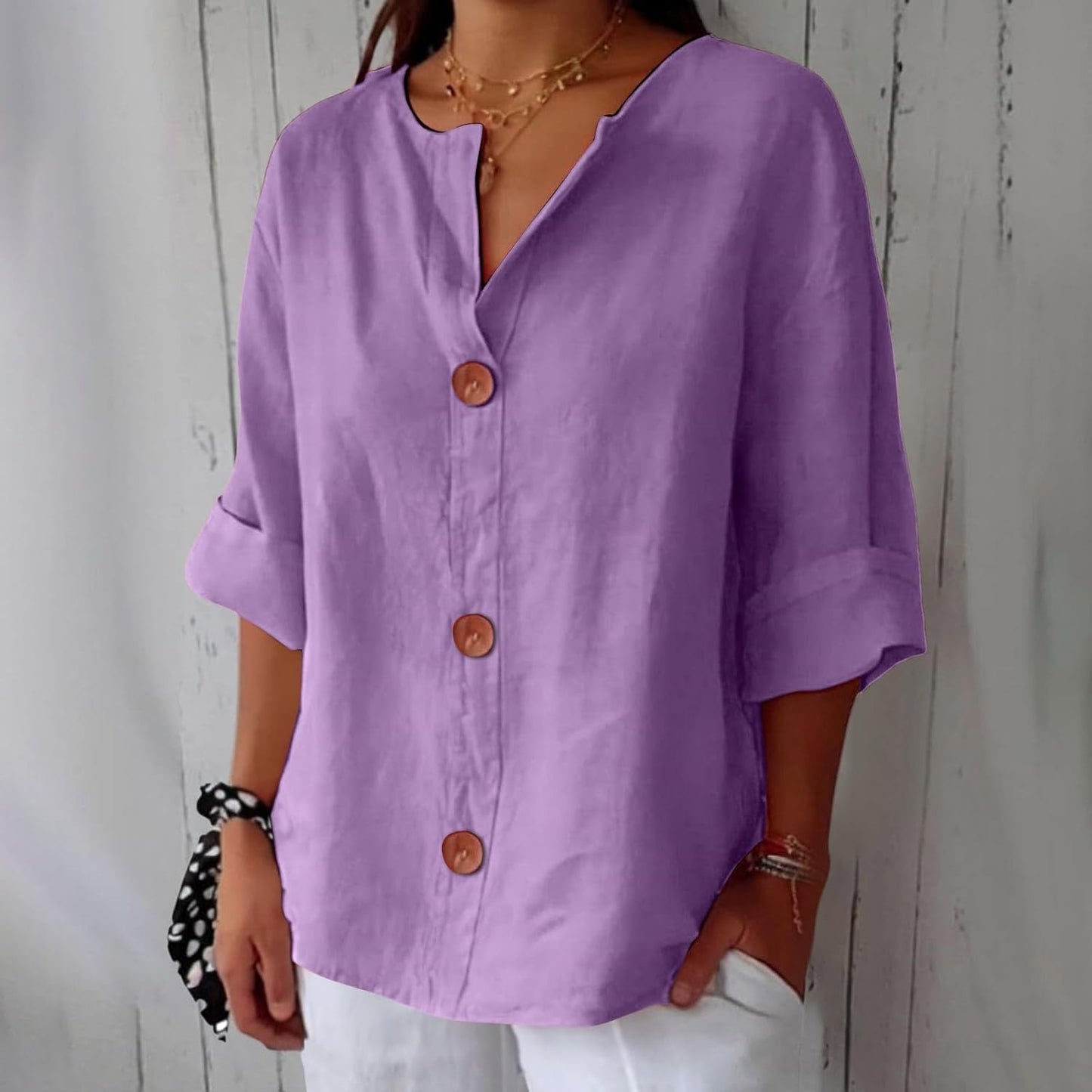 Soledad | Blusa de Lino Suelta Verano