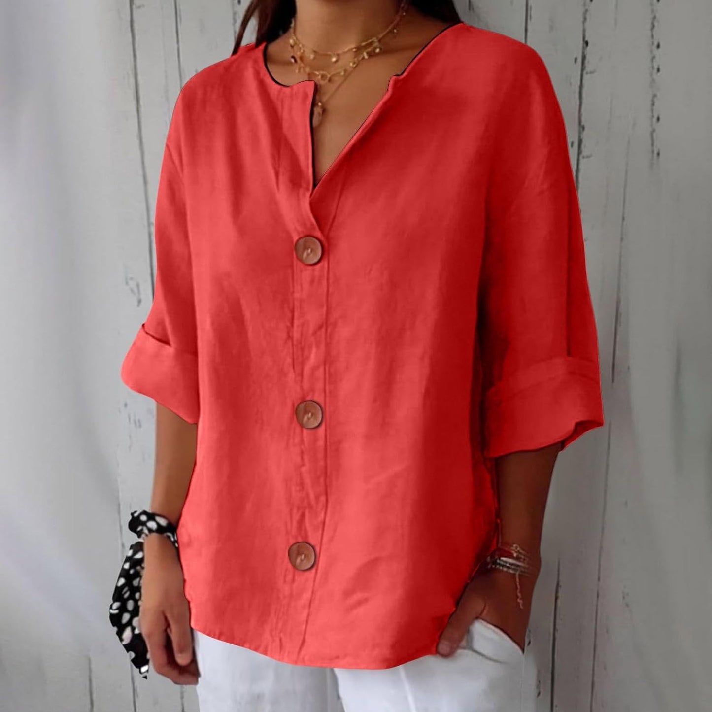 Soledad | Blusa de Lino Suelta Verano