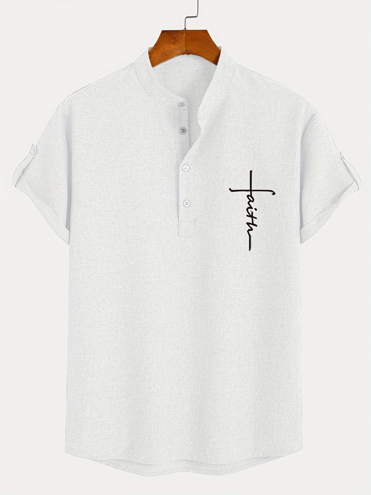 Jesús | Camisa Elegante Cuello Mao
