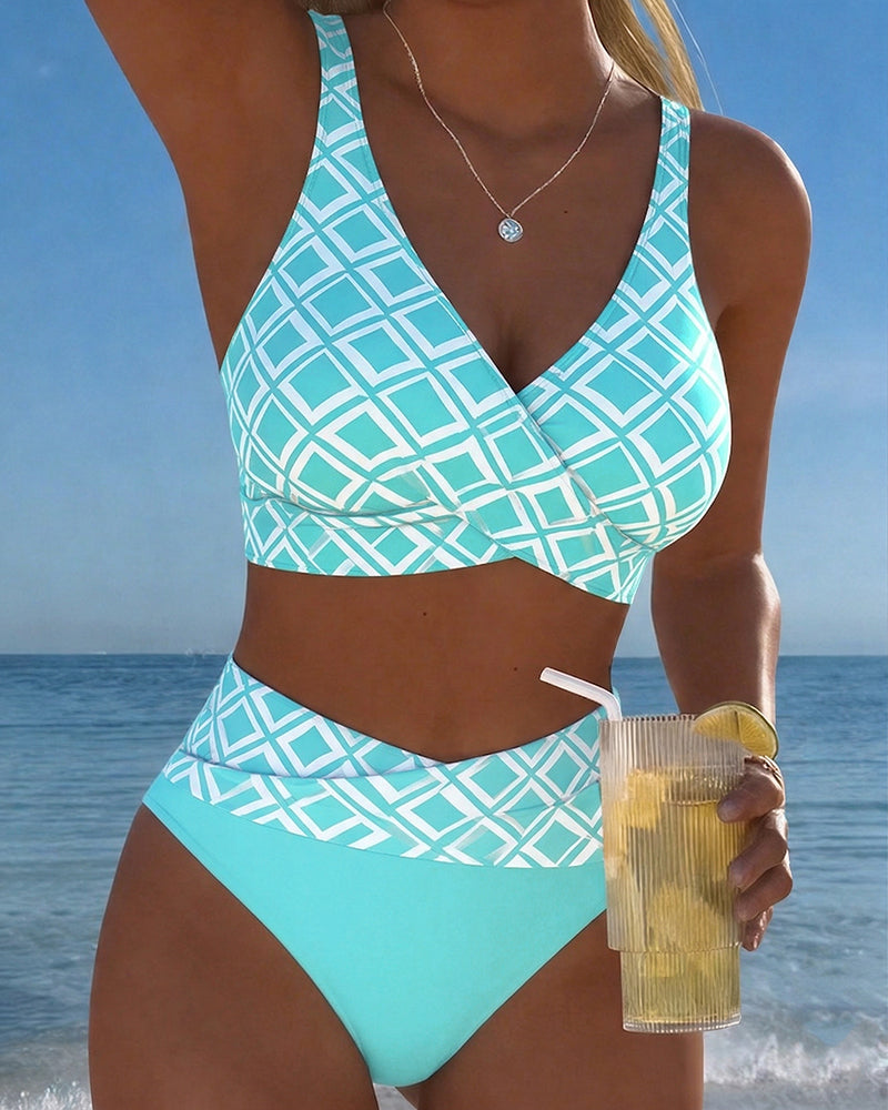 Marta | Bikini de Dos Piezas con Estampado Geométrico