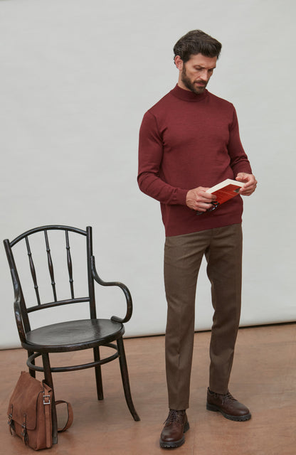 Andrés | Jersey de lana merino extrafina con cuello mock para hombre