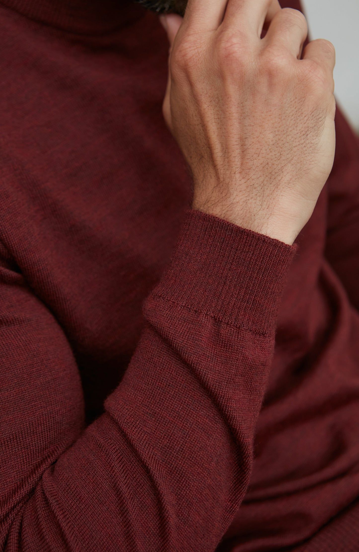 Andrés | Jersey de lana merino extrafina con cuello mock para hombre