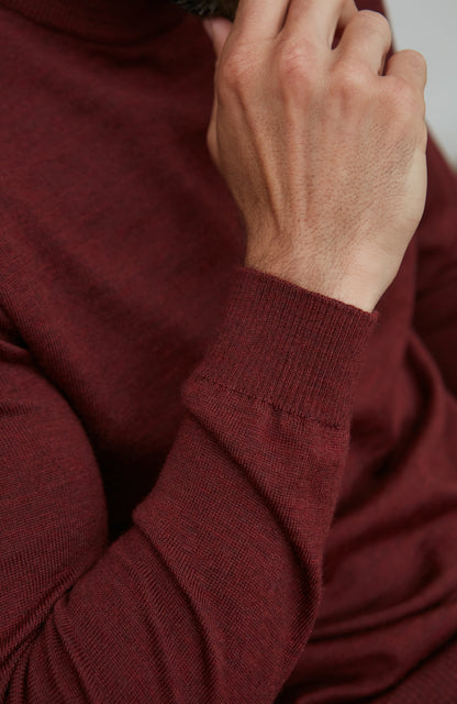 Andrés | Jersey de lana merino extrafina con cuello mock para hombre