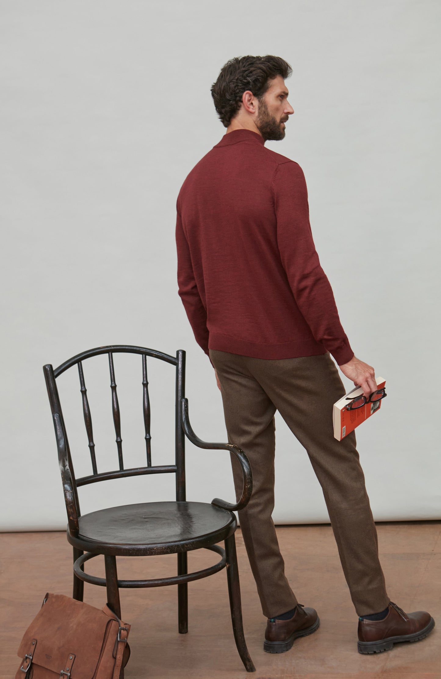 Andrés | Jersey de lana merino extrafina con cuello mock para hombre