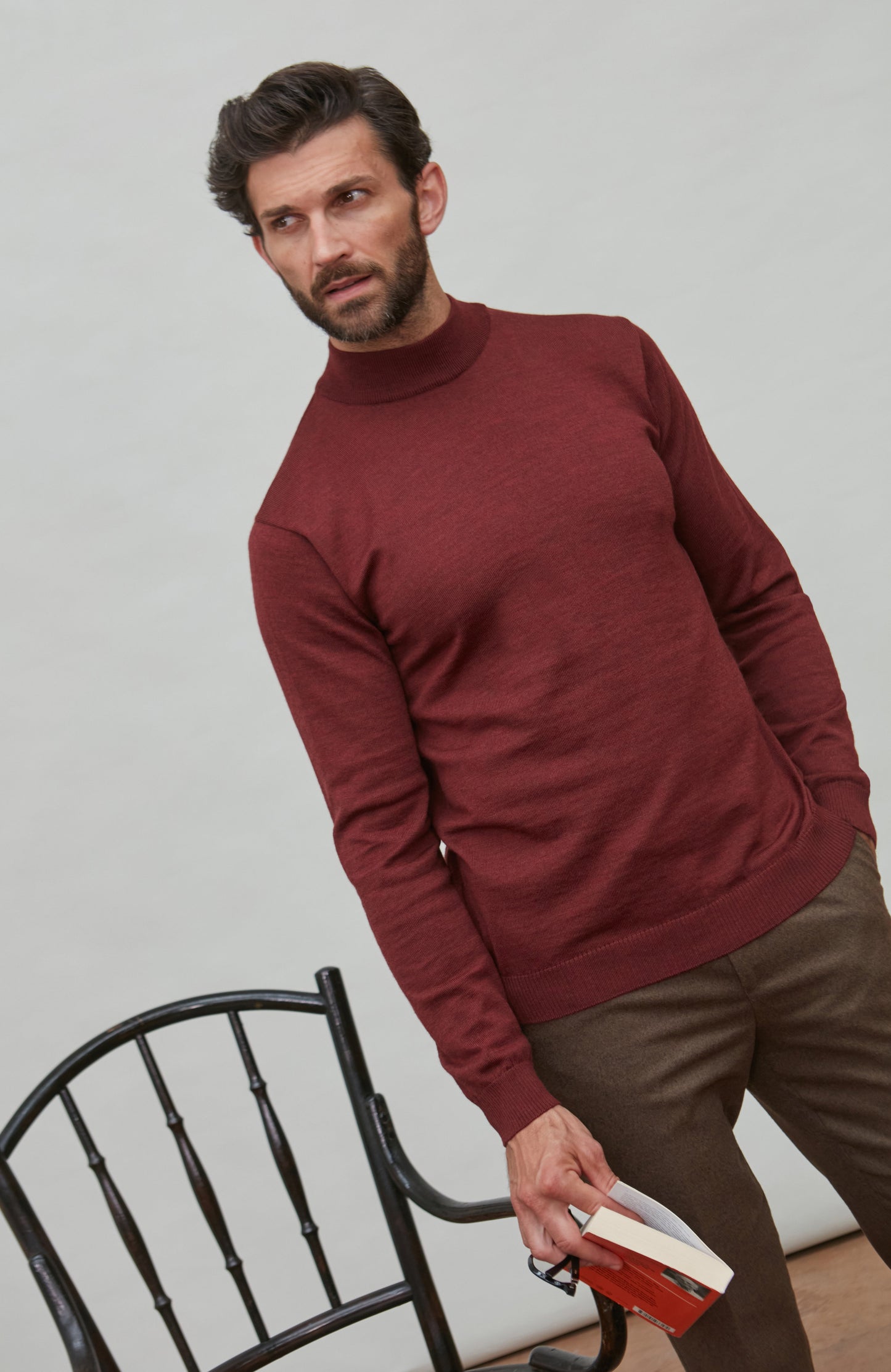 Andrés | Jersey de lana merino extrafina con cuello mock para hombre