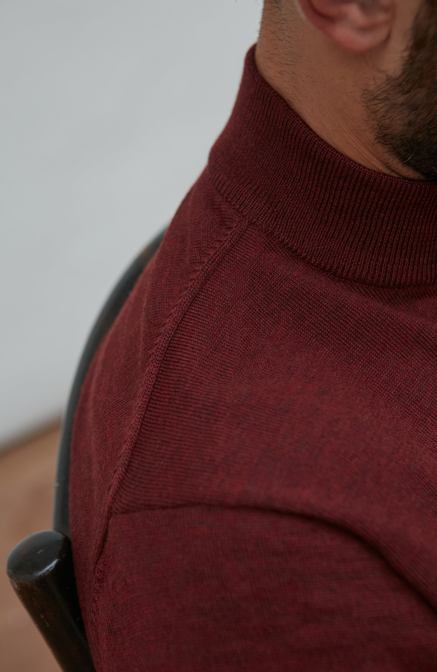 Andrés | Jersey de lana merino extrafina con cuello mock para hombre
