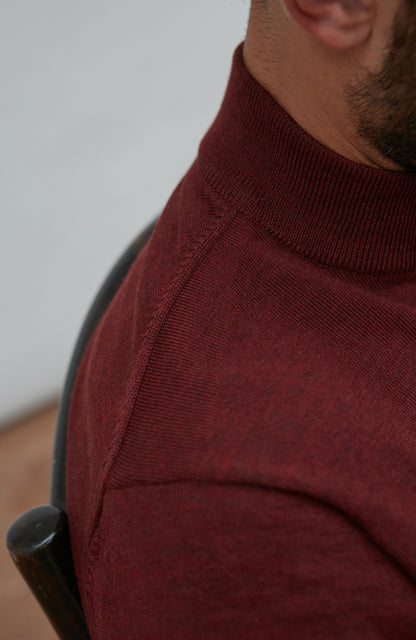 Andrés | Jersey de lana merino extrafina con cuello mock para hombre