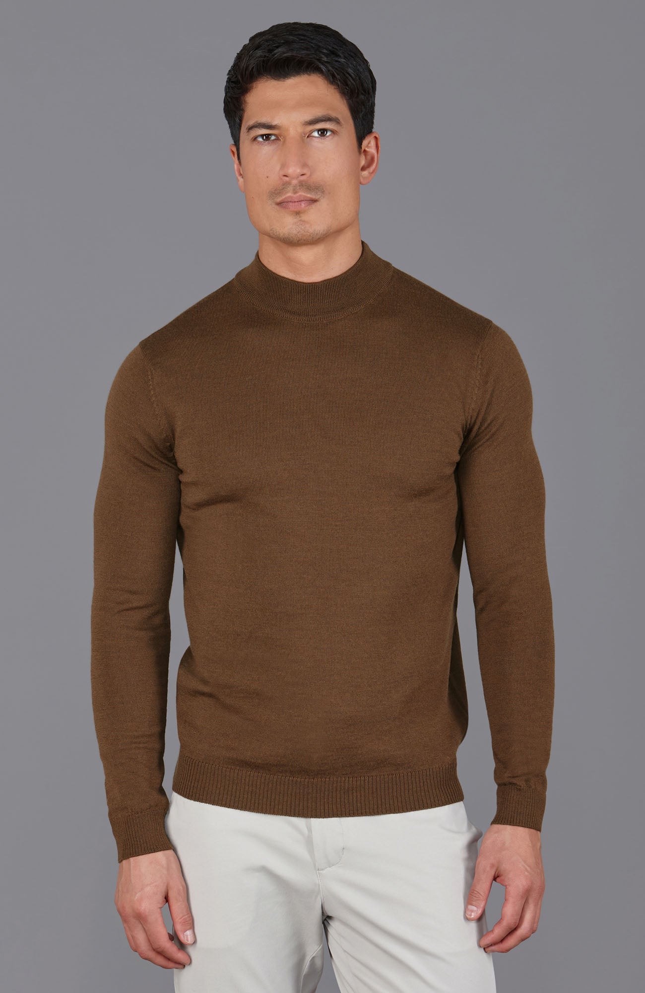 Andrés | Jersey de lana merino extrafina con cuello mock para hombre