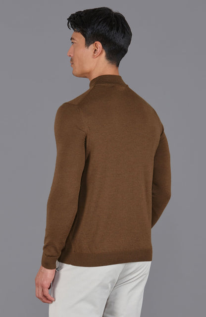 Andrés | Jersey de lana merino extrafina con cuello mock para hombre