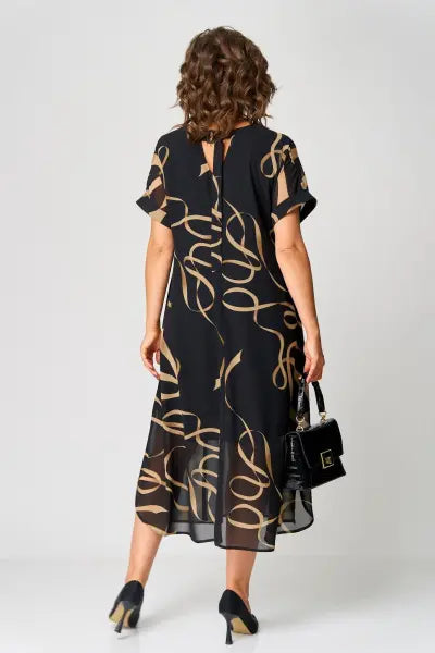 Rosalía | Vestido Midi Elegante Abstracto