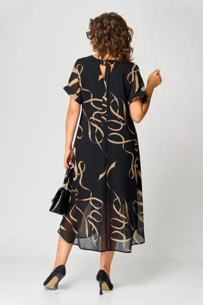 Rosalía | Vestido Midi Elegante Abstracto