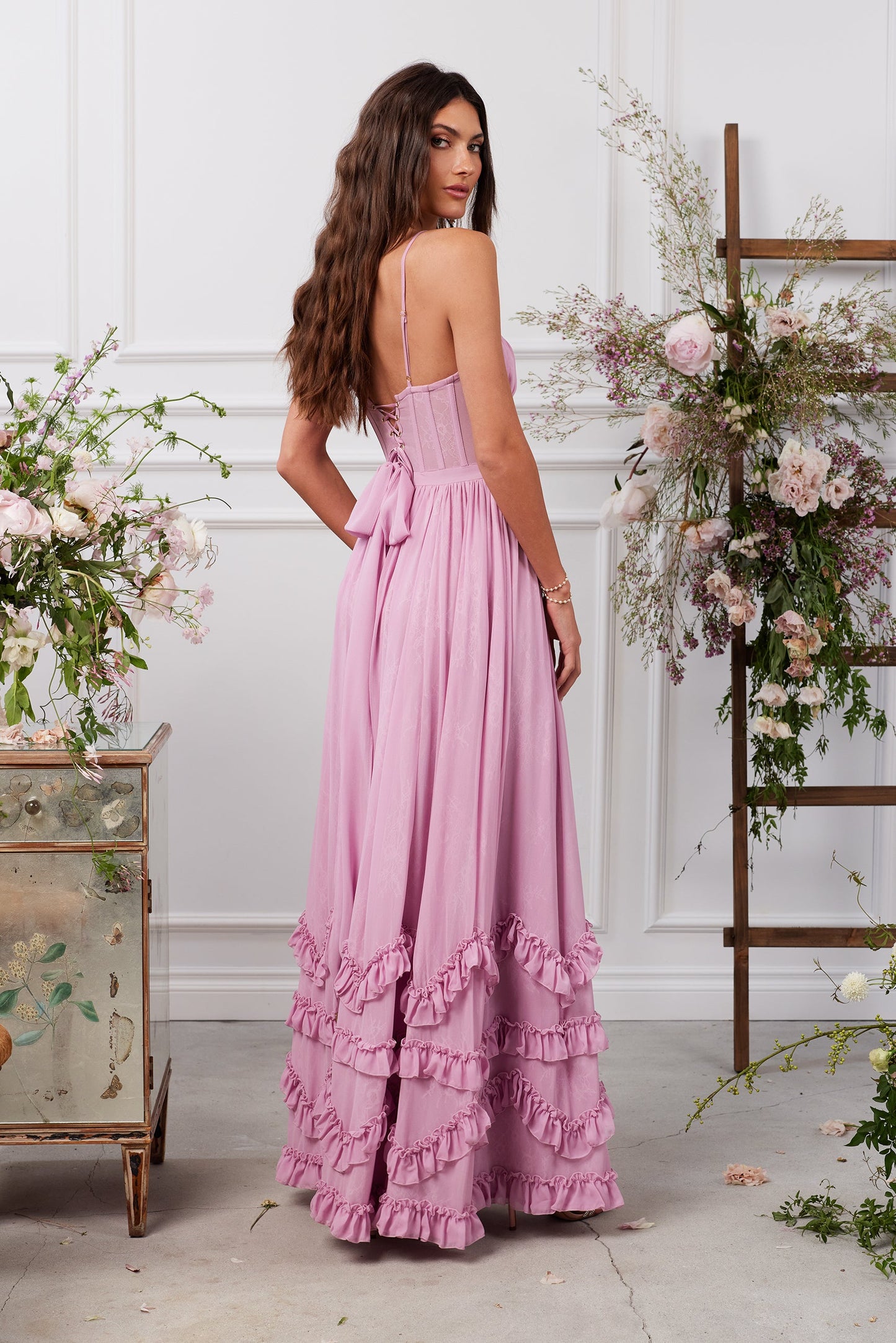 Nira | Vestido Maxi Rosa Malva