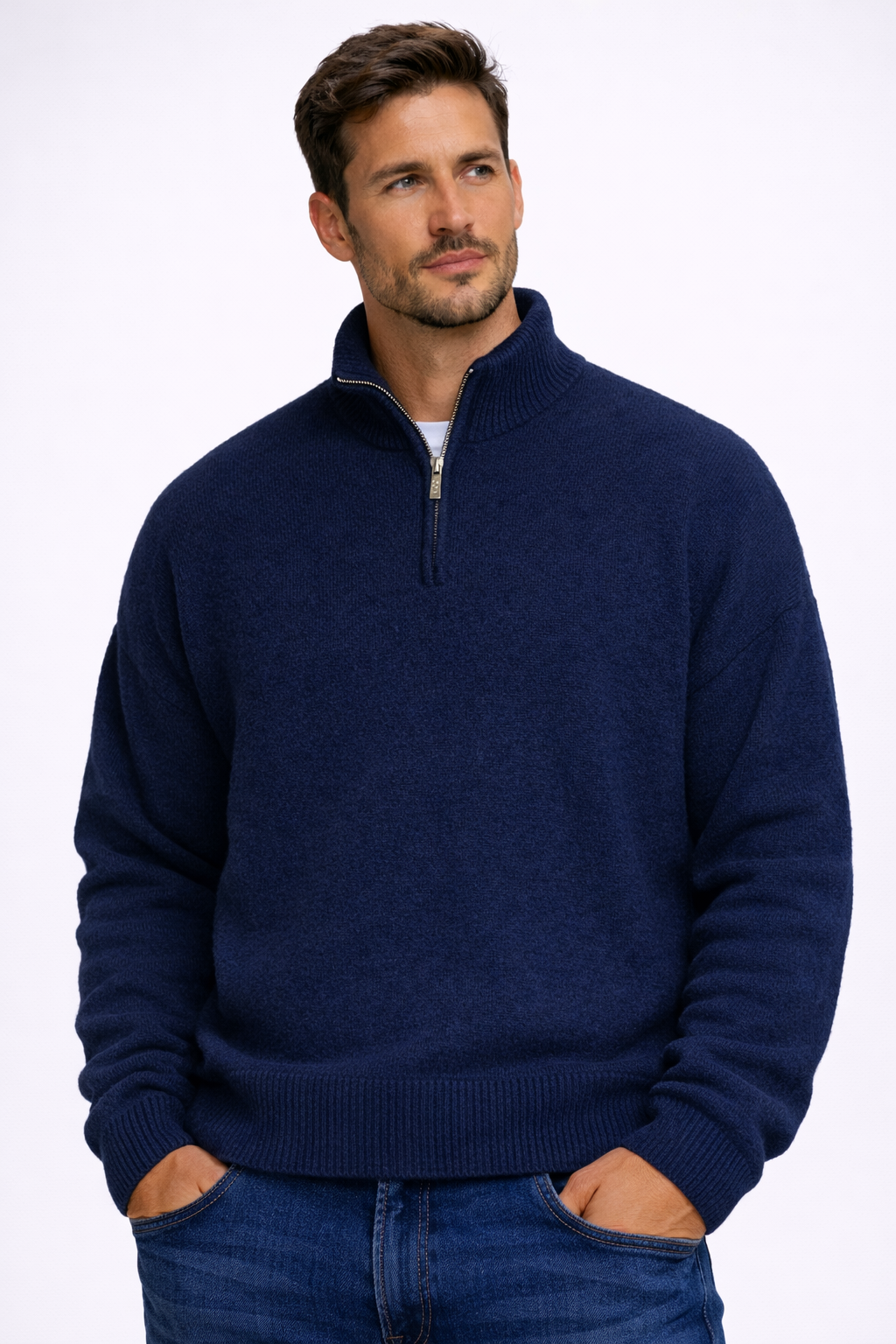 Roberto | Sweater con cremallera casual