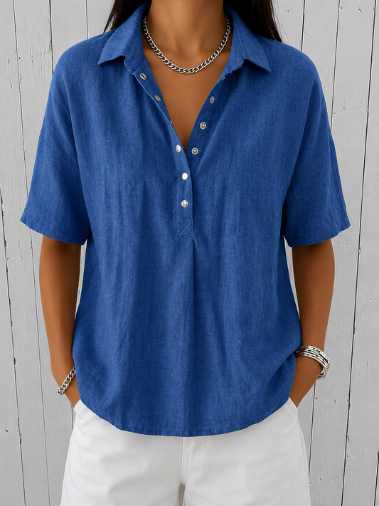 Concha | Blusa con Cuello y Botones