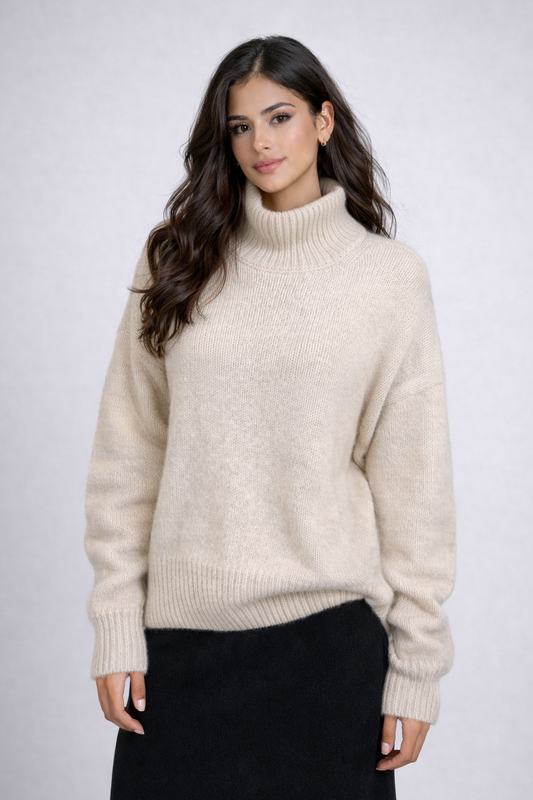 Sienna | Suéter de cuello alto cálido y elegante, confeccionado en tejido de punto de alta calidad