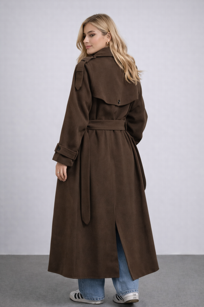 Vivienne | Trench coat oversize para mujer en suave mezcla de lana