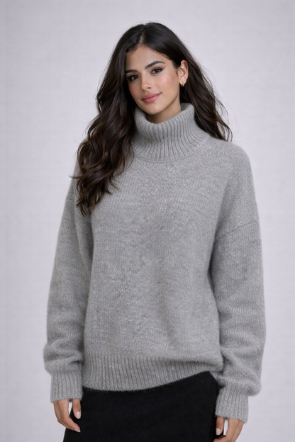 Sienna | Suéter de cuello alto cálido y elegante, confeccionado en tejido de punto de alta calidad