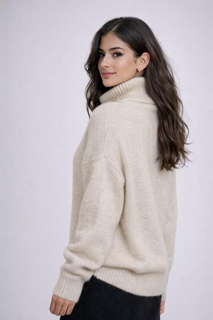Sienna | Suéter de cuello alto cálido y elegante, confeccionado en tejido de punto de alta calidad