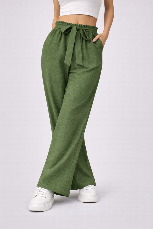 Carolina | Pantalones de pierna ancha con cintura ajustable