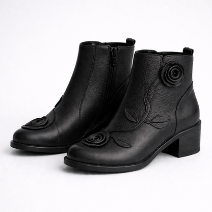 Lydia| Botas Martin de Cuero con Tacón Medio