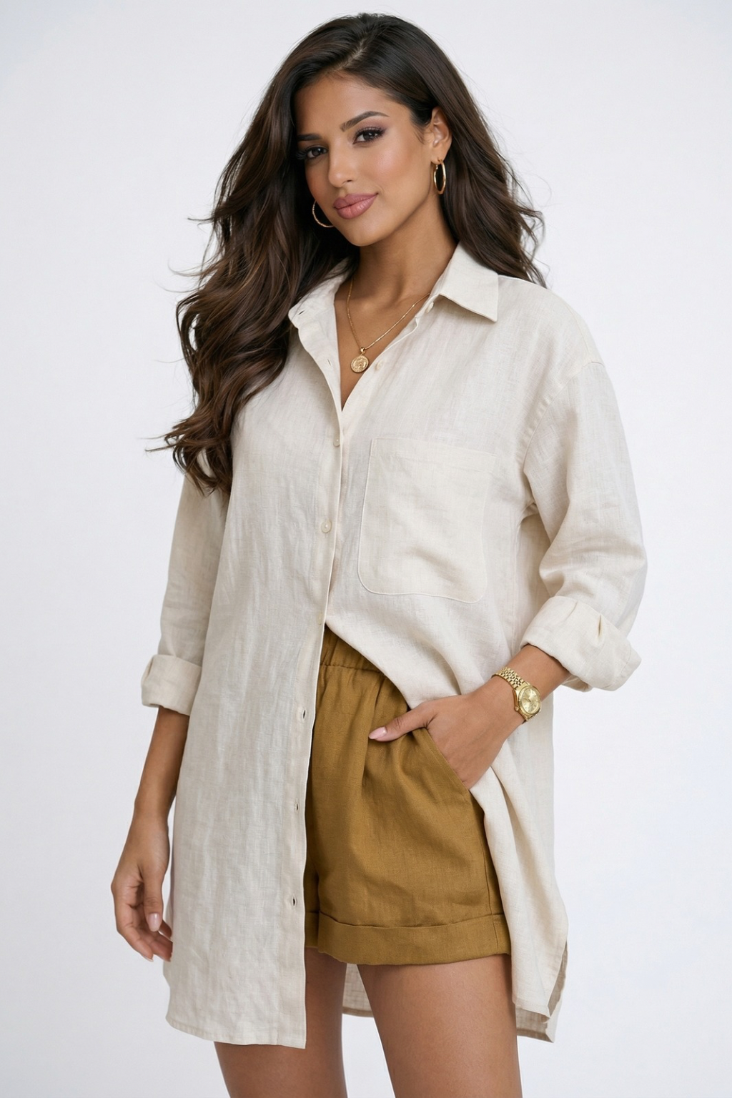 Alina | Shirt Dress de verano - Coconut