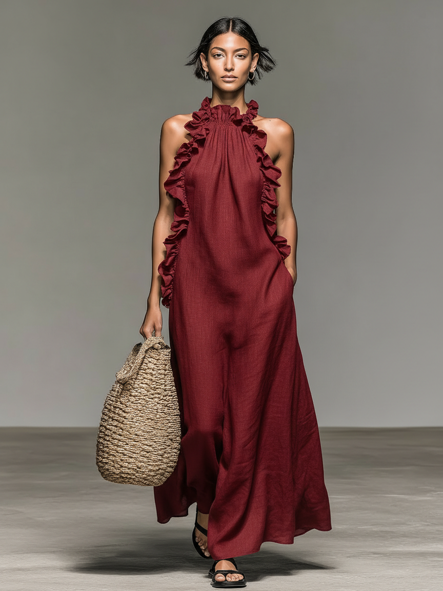 Lucía | Vestido Maxi con Volantes