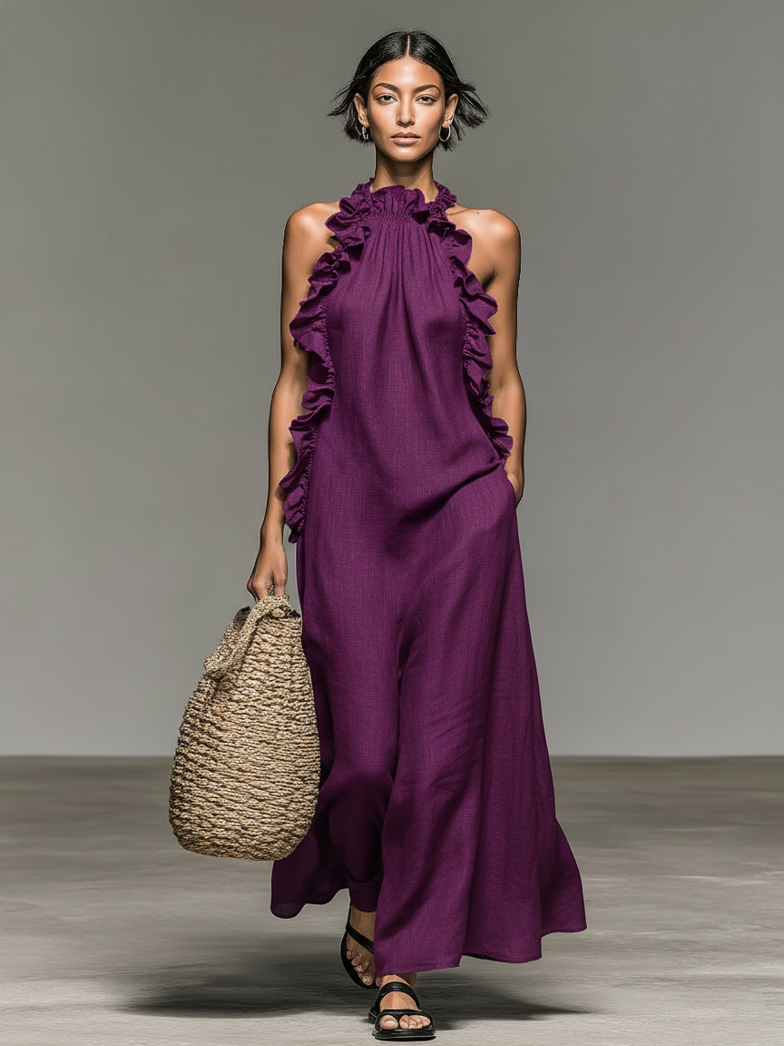 Lucía | Vestido Maxi con Volantes