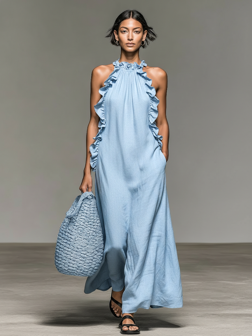 Lucía | Vestido Maxi con Volantes